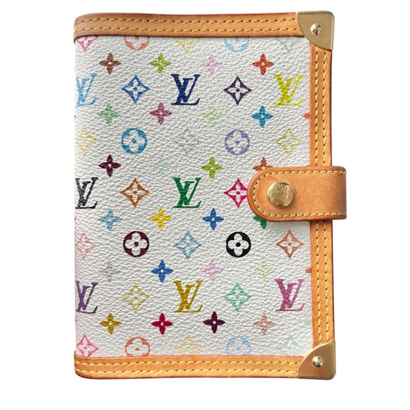 Louis Vuitton White Multicolor Murakami Monogram Leather Agenda PM with Box - Picture 2 of 7